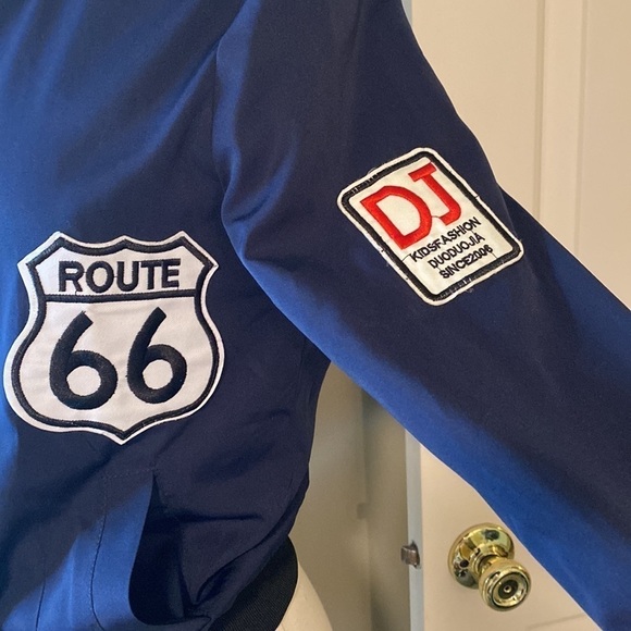 Casting LA Patched Zip Up Jacket Navy Blue Size Small in Like New Condition - Picture 3 of 10